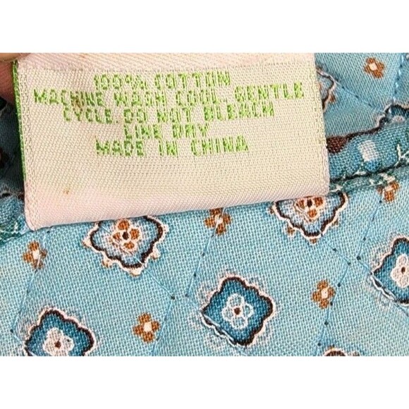 Vera Bradley Bag Purse Hobo Brown Java Blue Floral Paisley Pockets Quilted Y2K - Picture 11 of 13